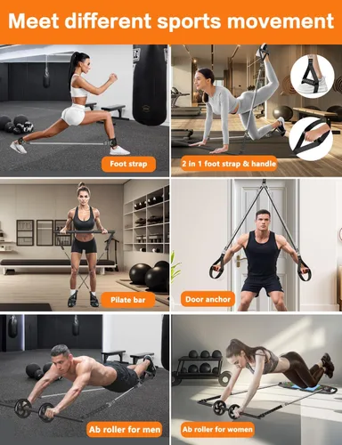 Vista 8 de BBTOPS Tabla Push Up, accesorios de fitness con bandas de resistencia