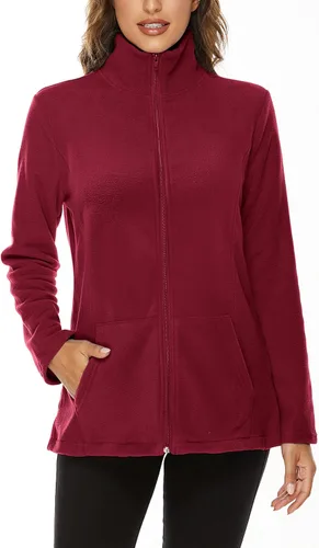 Vista 3 de hibelle suéter para Mujer para exteriores con cremallera completa, de forro térmico con bolsillos