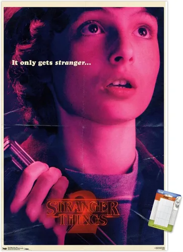 Vista 11 de Netflix Stranger Things: Temporada 2 - Póster de pared de Mike, 22.4 x 14.7 pulgadas, versión con marco de madera de Barnwood
