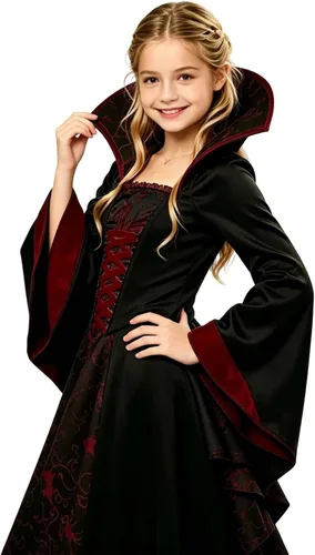 Vista 4 de Disfraz de vampiro de bruja para cosplay, disfraz de Halloween para niñas Vino