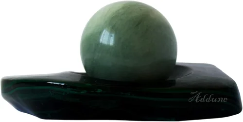 Vista 4 de Bolas de ejercicio de mano de mármol verde oscuro Baoding bolas de masaje de salud chinas aliviar el estrés relajarse dedos regalo para padres