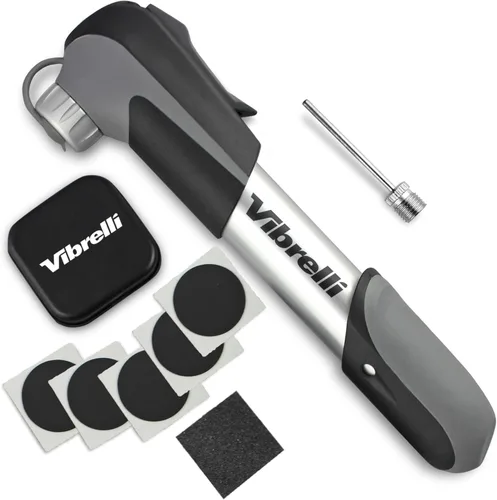 Vista 8 de Vibrelli Mini Bike Pump - Presta & Schrader Bicycle Pump - 120 PSI Tire Pump for Road & MTB - No Valve Changing Needed