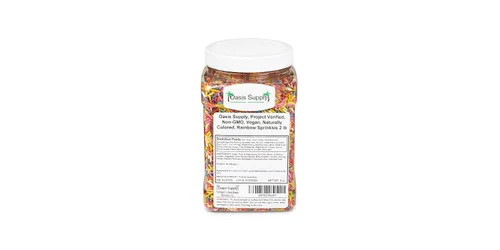 Vista 5 de Oasis Supply Gránulos 100% de colores naturales, libres de alérgenos, veganos, vibrantes, kosher (1 libra, arcoíris)