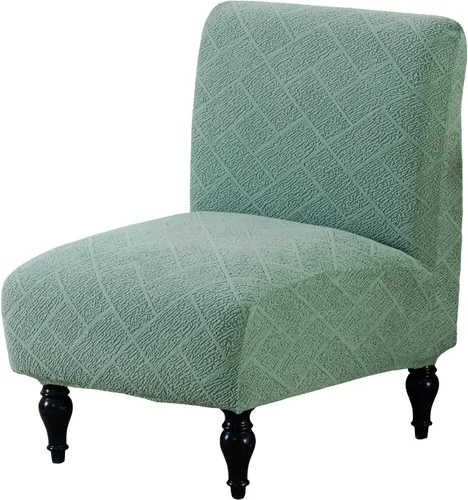 Vista 21 de HAOYONG - Funda de silla sin brazos de acento, funda elástica para silla deslizante con estampado, fundas protectoras para muebles, fundas