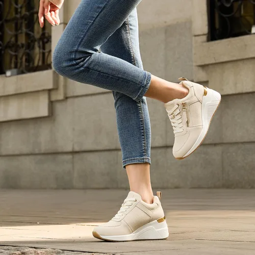 Vista 7 de Viscozzy Zapatillas de tacón alto con cuña para mujer