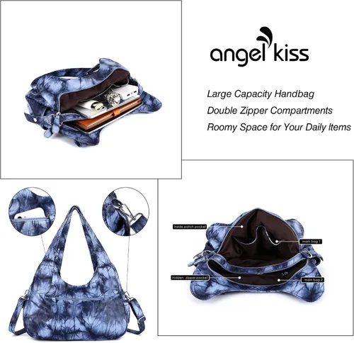 Vista 4 de Angelkiss Hobo Carteras y bolsos para mujeres Bolso de mano para mujeres Carteras grandes Bolsos de hombro diarios Purses, handbags, Handbag