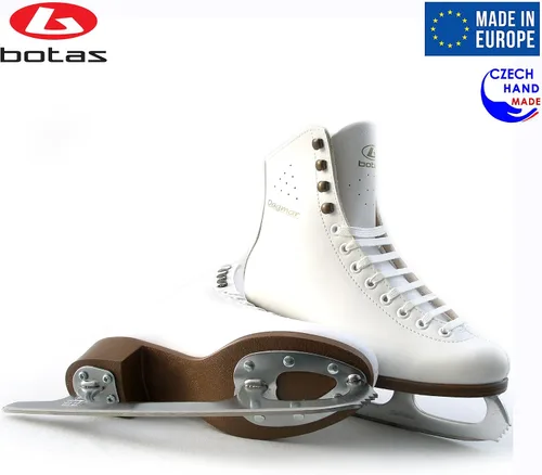 Vista 3 de Botas - Modelos 325, 829, 326 / Fabricado en Europa (República Checa) / Patines de hielo para mujeres, niñas, niños/cuchillas Sabrina/Color blanco