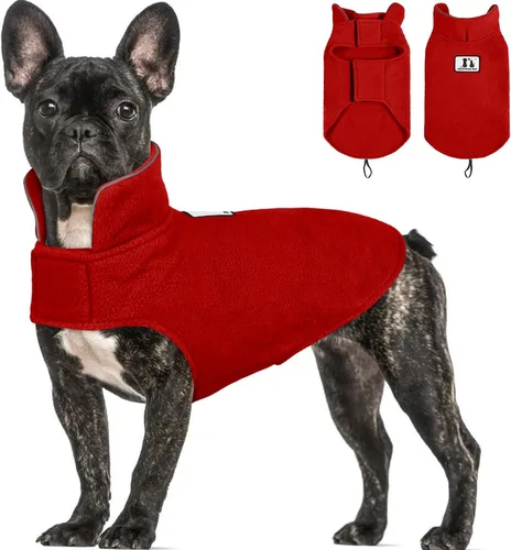 Vista 19 de DENTRUN - Abrigo de forro polar para perros en invierno resistente al viento chaqueta reflectante para mascota chaleco para perro para razas