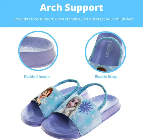 Vista 3 de Disney Minnie Mickey Encanto Lightning McQueen Lilo n Stich Sandalias de playa sin cordones con correa trasera (bebéniño pequeño)