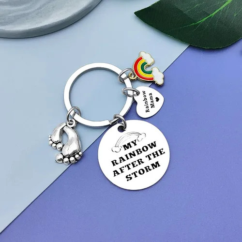 Vista 5 de Llavero inspirador para el día de la madre para la nueva mamá, regalo para mamá primeriza, regalo para mamá primeriza, joyería para cumpleaños