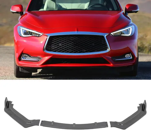 Vista 13 de SCITOO Alerón de borde de parachoques delantero mate negro para Ford Focus ST años 2013-2014 - Spoiler frontal de polipropileno