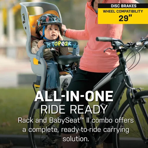 Vista 2 de Topeak BabySeat II with MTX Rack for Disc Brake Bikes (29" Wheel Compatible)