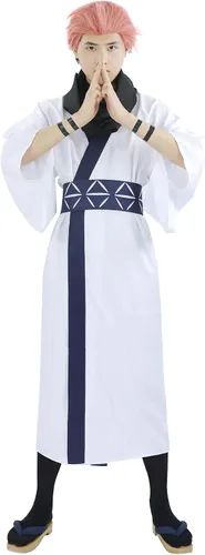 Vista 2 de DAZCOS Disfraz de kimono de Ryomen Sukuna de talla estadounidense