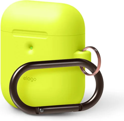 Vista 16 de elago Funda de silicona con llavero para AirPods 2 Menta suave