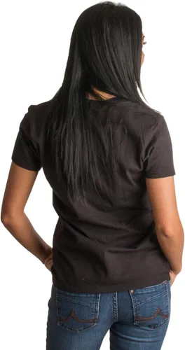 Vista 4 de Camisetas divertidas para mujer, con frase sarcástica y con cuello en V