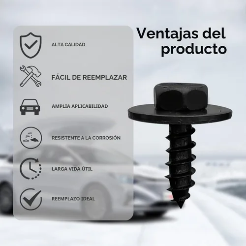 Vista 4 de 20 tornillos para cubierta de parachoques compatibles con Toyota Lexus Camry Tacoma Avalon Prius Corolla 90159-60498 20PZAS
