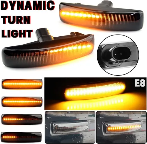 Vista 2 de Lámpara de señal de giro LED delantera Fender Side Marker Light para Land Rover Range Rover Sport Discovery 3 4 Freeland 2 (negro)