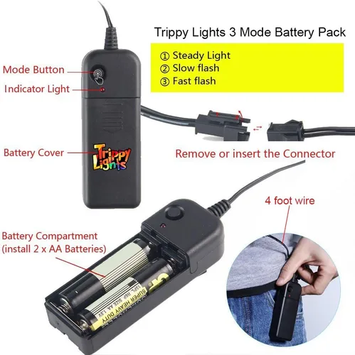 Vista 4 de Trippy Lights Máscara de purga LED para adultos y niños, máscara de estilo clásico para Halloween, disfraces y fiestas
