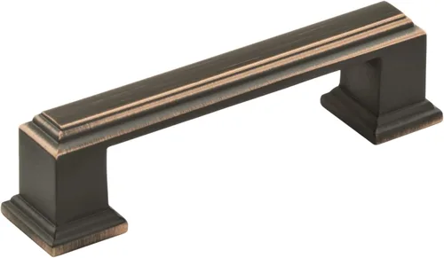 Vista 32 de Amerock Mango de gabinete Bronce champán 3 pulgadas (2.992 in) de centro a centro Appoint paquete de 1 unidad Jaladera de cajón Asa