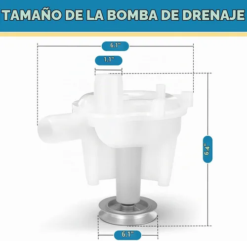 Vista 4 de Lucky Seven 202203 Bomba de drenaje para lavadora Maytag, sustituye a 202203, 202540, 6-2022030, WP6-2022030