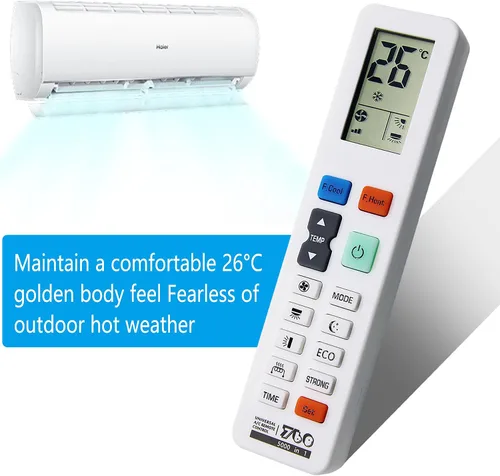 Vista 6 de Riry Aire acondicionado Control remoto LCD universal A/C Control remoto para Midea HITACHI Samsung Daikin Mitsubishi FUJITSU LG Panasonic GREE