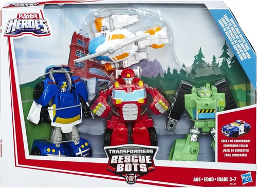 Vista 3 de Transformers Rescue Bots Griffin Rock Team Figuras de acción (exclusivo de Amazon)