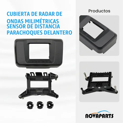 Vista 5 de NOVAPARTS Cubierta de radar de ondas milimétricas con sensor de distancia de parachoques delantero para Honda Accord 2018-2022 36809TVAA12, base