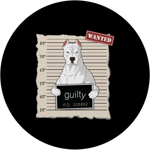 Vista 3 de Dogo Argentino taza tiro perro culpable PopSockets Standard PopGrip