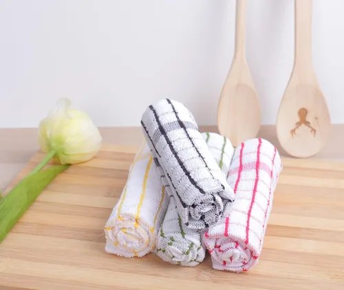 Vista 2 de AMOUR INFINI Juego de 8 paños de cocina ultra suaves, altamente absorbentes, de secado rápido, paños de cocina y limpieza de 12 x 12 pulgadas