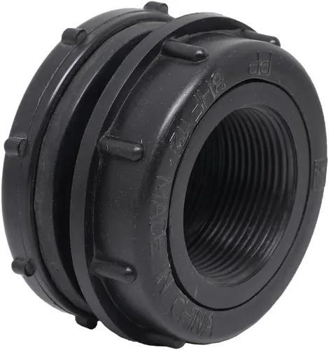Vista 6 de Valley Industries Montaje de mamparo de polipropileno - 1-1/2" FNPT x 1-1/2" FNPT