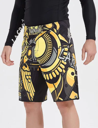 Vista 3 de LAFROI QJK01 - Pantalones cortos de boxeo para hombre con cordón y bolsillo