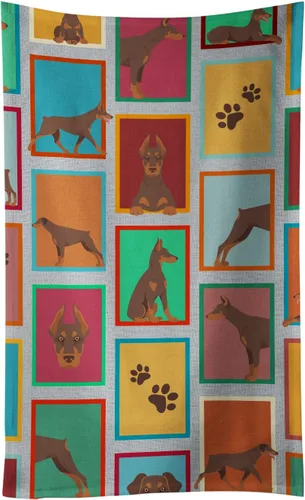 Vista 67 de Caroline's Treasures MLM1160KTWL - Lots of Red Siberian Husky - Toalla de cocina para invitados, toalla de baño decorativa para cara, té, paño