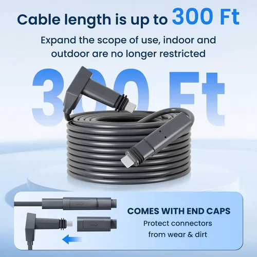 Vista 4 de Starlink - Cable de repuesto Starlink para satélite rectangular V2, kit de extensión de cable satelital Starlink para accesorios Gen 2