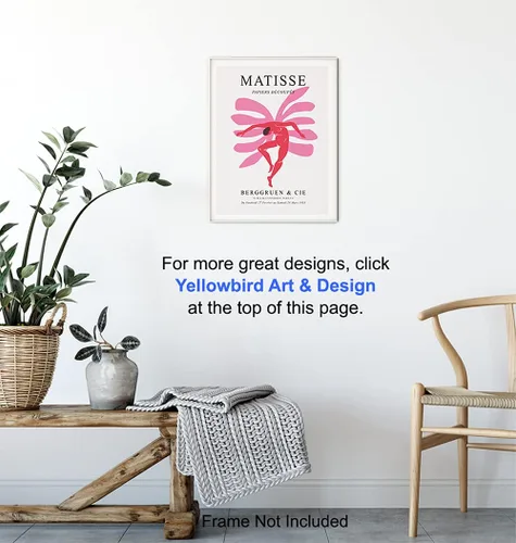 Vista 6 de Matisse - Póster decorativo – Arte de pared moderno abstracto de mediados de siglo de 8 x 10 pulgadas, arte de pared de galería, regalos