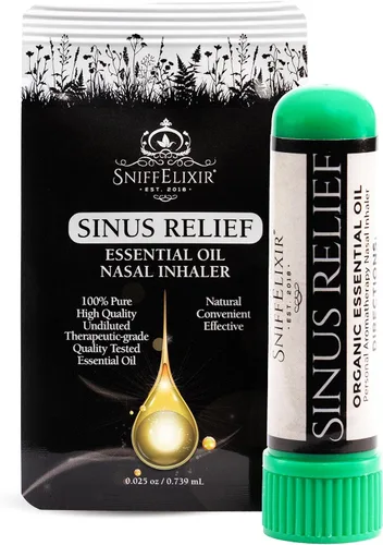 Vista 9 de Inhalador de vapor nasal para aromaterapia con aceite esencial para alivio de senos y alergias, paquete de 3 sin respiración, nariz tapada, moco