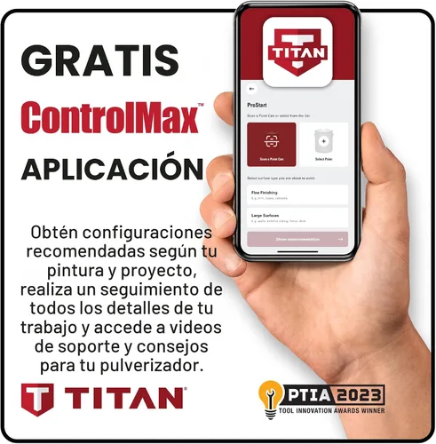 Vista 15 de Titan ControlMax 1500 0580005 Rociador de pintura sin aire de alta eficiencia, la tecnología HEA disminuye el exceso de pulverización hasta un 55%