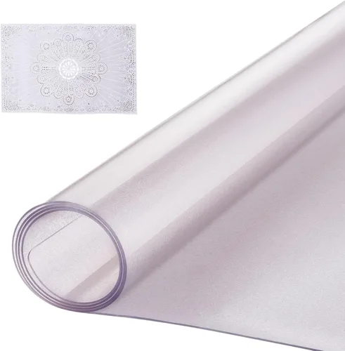Vista 11 de VEVOR - Protector de escritorio transparente, 42 x 78 pulgadas, de 1.5 mm de grosor, rectangular, de plástico impermeable, antiarañazos y fácil
