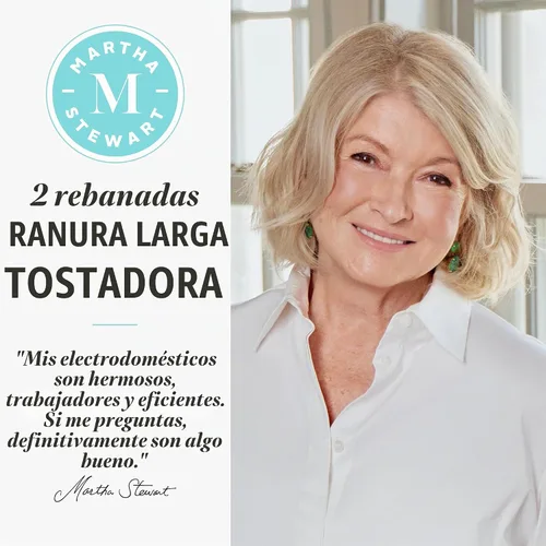 Vista 2 de Martha Stewart Tostadora de ranura larga de 2 rebanadas, extra ancha, gris Caviar Gris