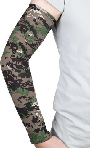 Vista 4 de 8 pares de mangas de enfriamiento unisex con protección UV para brazo de seda de hielo