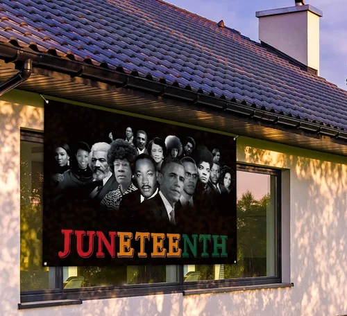 Vista 4 de Sunwer Juneteenth - Telón de fondo para cabina de fotos con personajes famosos afro americanos, 19 de junio de 1865, decoración del Día