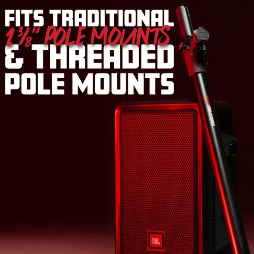 Vista 2 de Gator Frameworks - Poste extensor de subwoofer/altavoz estándar y adaptador de 0.787 in, compatible con roscado M6 (GFW-SPK-SP)