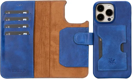Vista 30 de Venito Florence - Funda de piel compatible con Samsung Galaxy S9, extra segura con bloqueo RFID, cartera desmontable para teléfono (gris decolorado)