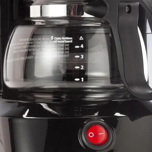 Vista 5 de Dominion Cafetera compacta de 5 tazas, silenciosa con luz indicadora LED de encendido/apagado, función de pausa automática, cafetera antigoteo fácil