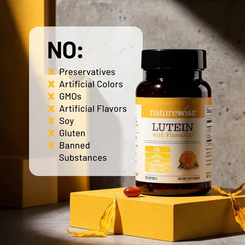 Vista 8 de NatureWise Luteína 10mg con zeaxantina - Hecho con FloraGLO - 120 cápsulas blandas