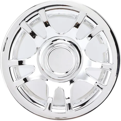 Vista 7 de Aramox Cubierta de cubo de rueda, 4 piezas de 8 pulgadas para cubo de carro cromado, protector de llanta para carrito