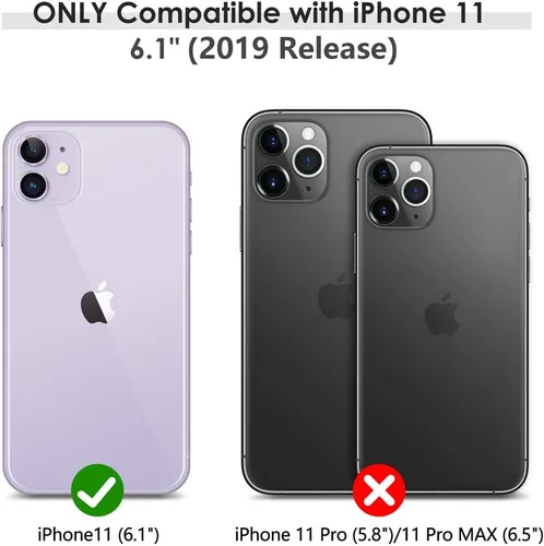 Vista 7 de LOHASIC Funda para iPhone 11, de cuero de lujo, delgada, resistente, antideslizante, agarre suave, antiarañazos, a prueba de golpes, compatible