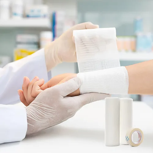 Vista 7 de General Medi Vendaje conforme, paquete de 24 rollos de vendaje de gasa con 3 cintas médicas adicionales (4 pulgadas x 5 yardas estiradas)