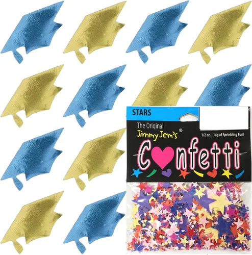 Vista 63 de Confetti Grad Cap Negro, Azul Marino Combo - 2 bolsas de media onza (1 oz)