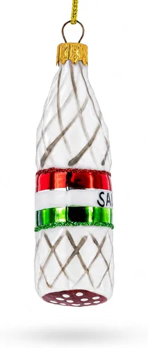 Vista 4 de Adorno navideño de cristal de salchicha salchicha estilo delicatessen