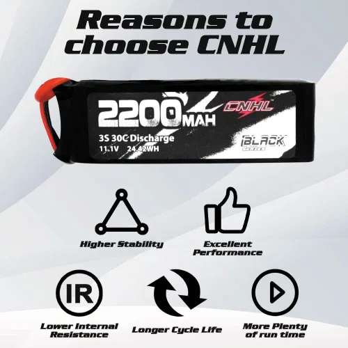 Vista 4 de CNHL 2200mAh 3S Lipo Batería 30C 11.1V con XT60 Plug para RC Avión Quadcopter Evader BX Coche Truggy Truck Barco